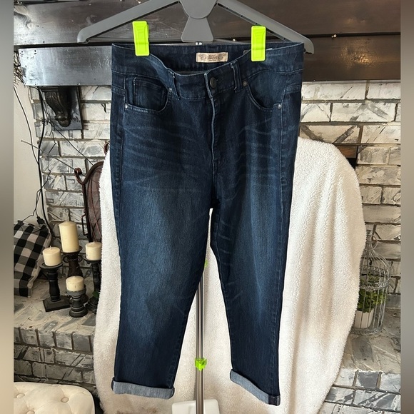 NINE WEST Vintage Boho 30/10 Indigo High Rise Cropped Jeans. - Picture 2 of 5